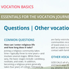 Resource of the month: "Vocation Basics" handout by VISION